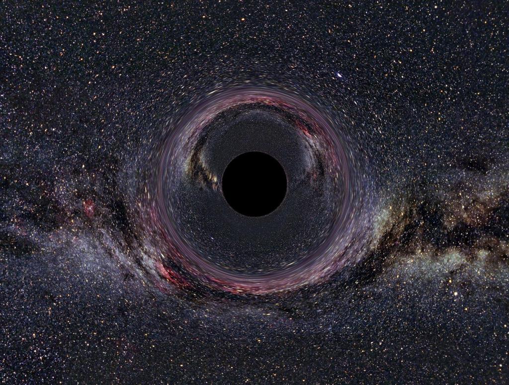Simulation eines Schwarzen Lochs vor der Milchstraße Schwarze Löcher Warum sind Schwarze Löcher schwarz? Für Fluchtgeschwindigkeit muss gelten: 0!