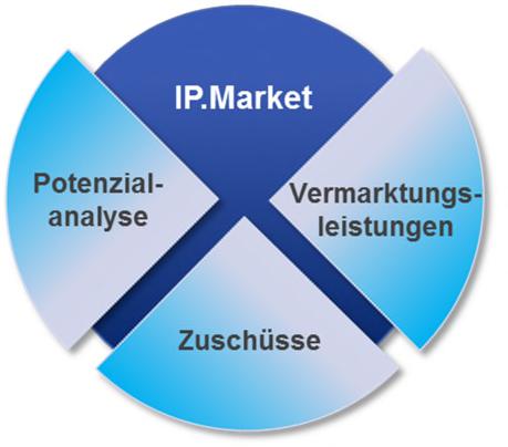 3. Prgrammbeschreibung Das Prgramm IP Market dient der Analyse, Erarbeitung und Umsetzung einer maßgeschneiderten IP- Fremdverwertung für KMU und technlgieentwickelnde Frschungseinrichtungen und ist