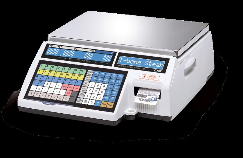 000 Zutatentexte CL5000J-B in kompakter Bauform Die Tasten können mithilfe des praktischen Tastatureinlegers beschriftet werden CL5000J helle LCD-Anzeige für Tara, Gewicht, Preis und Summe