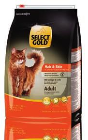 SELECT GOLD Sensitive ist ideal für Katzen, die zu Futtermittelunverträglichkeiten oder sensibler Verdauung neigen.