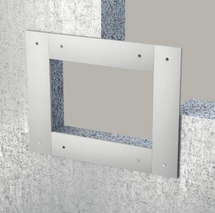 Kalziumsilikatplatten) vorzusehen, so dass die ZZ-Brandschutzsteine 170 BDS-N über die gesamte Schottdicke am Rahmen bzw. der Aufleistung und der Wand/ Decke anliegen.