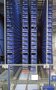 seines neuen 3000 m2 großen Logistikzentrums in der Nähe von Paris, das besonders durch ein automatisches Miniload-Lager besticht.