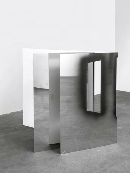Untitled, 2013, Lack auf Edelstahl, 2 Teile, Courtesy Galerie
