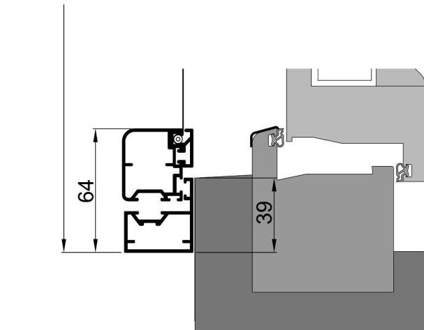 optional V1: Befestigung an der Fenstertür, Rahmen 3-seitig ohne Schwelle V2: