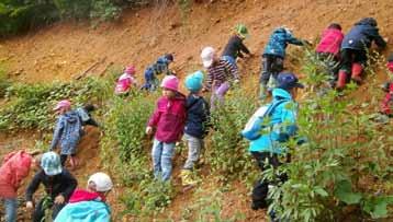 Tag wurde eine Bergwanderung unternommen. Die Kinder marschierten vom Kindergarten zum Parkplatz Richtung Beilngries, anschließend den Berg hinauf auf Haunstetten zu.