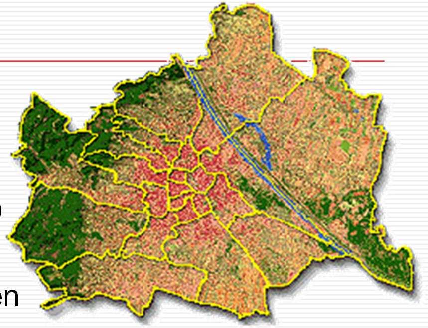Eckdaten Wien Stadt, Land und Gemeinde 414 km² 1,765.649 EinwohnerInnen (1.1.2014) 23 Bezirke Rd. 60.