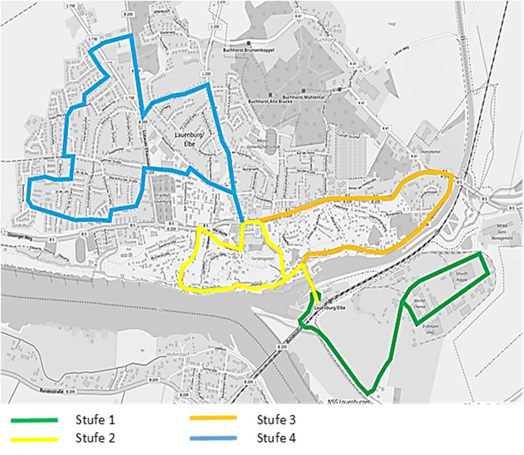 Beispiel: Lauenburg/Elbe 3 Stufen im autonomen Busverkehr Erprobung und Betrieb mit