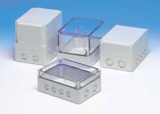 Kleine und mittelgroße Universalgehäuse, Thermoplast Ensto Cubo S IP 66/67 Die Ensto Cubo S -Serie umfasst kleine und mittelgroße Universalgehäuse aus Thermoplast.