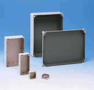 EMV-Gehäuse, Polycarbonat Ensto Cubo EMC IP 66 Die Gehäuse der Serie Ensto Cubo EMC gewähren eine optimale Abschirmung in widrigen Einsatzbereichen.