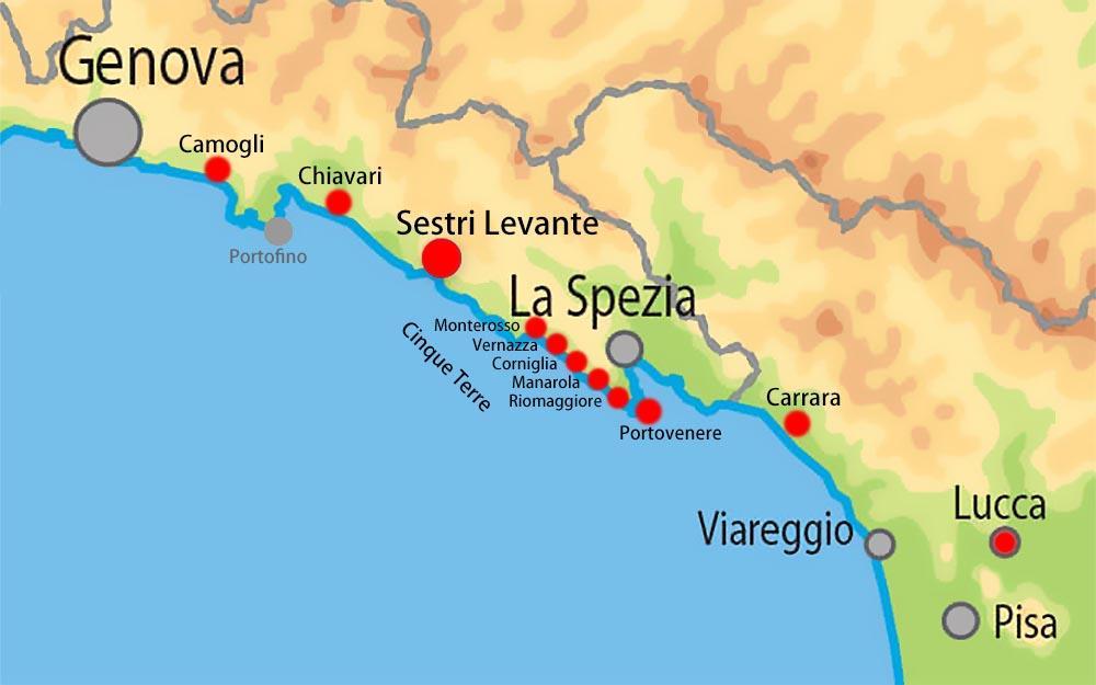 LIGURIEN & TOSCANA 16. - 30.9.2017 Sestri Levante Camping Maremonti (Trigoso) Ligurien ist eine Küstenregion im Nordwesten Italiens mit 1.587.