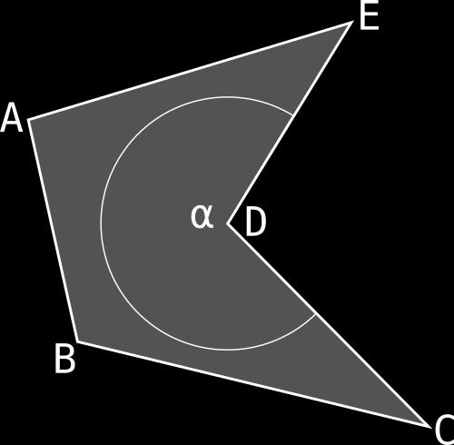 des Polygons liegen innerhalb des Winkels Alle Diagonalen liegen innerhalb des Polygons Mindestens
