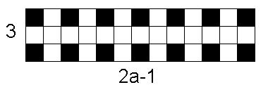 2. Fall: m gerade und n ungerade Falls n = 1 gilt, lässt sich das Rechteck natürlich nicht abdecken. Sonst beginnt man links, und setze dort lauter 2 3 Rechtecke horizontal in die Fläche.