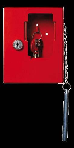 innen rot, mit oder ohne Klöppel Schlüsselkassette SLK 30 NKS mit Klöppel zur Wandbefestigung, Zylinderschloss