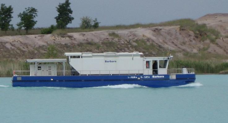 2011-7 Neutralisation Lichtenauer See Sanierungsschiff Barbara der Firma BRAIN