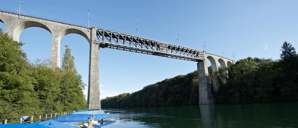 Das Bauwerk Erbaut 1895 bis 1897 Eingleisige Brücke über den Rhein Strecke
