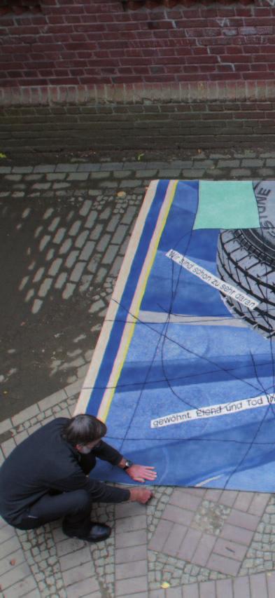 Handgewebte Kostbarkeit Der Wuppertaler Künstler Wolrad Specht hat fünf Jahre Arbeitszeit in einen Teppich nach einem Entwurf von Albert Oehlen investiert.