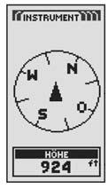 2.2 INSTRUMENT-SCREEN (INSTRUMENT-BILDSCHIRM) Verwendung des Instrument-Bildschirms Kompass Peilung Optionen auswählen Nadel- Einstellungen