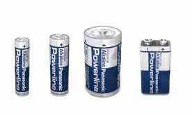 Primärzellen Panasonic Powerline Alkaline Industrie Panasonic Industrie-Batterien mit bis zu 10 % mehr Energie im Vergleich zum Vorgängermodell bis zu 7 Jahre lagerfähig ideale Energiequelle für