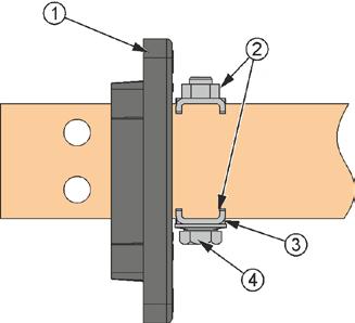 jeweiligen Innenseite der äußeren Sammelschienenträger U-FST1.. montiert. Es muss beim Verschiebeschutz U-VS / U-VSS ein Abstand von 2 mm zum Sammelschienenträger U-FST1.
