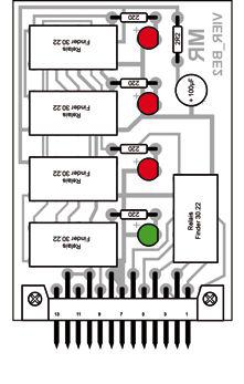 Gleichzeitig trennt der a2-kontakt den Haltestromkreis für das D-Relais und auch das D-Relais geht wieder in die Ruhelage. Die rote LED erlischt.