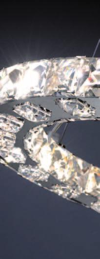 Leuchtenserien Chrom, Kristallglas, Ø 47