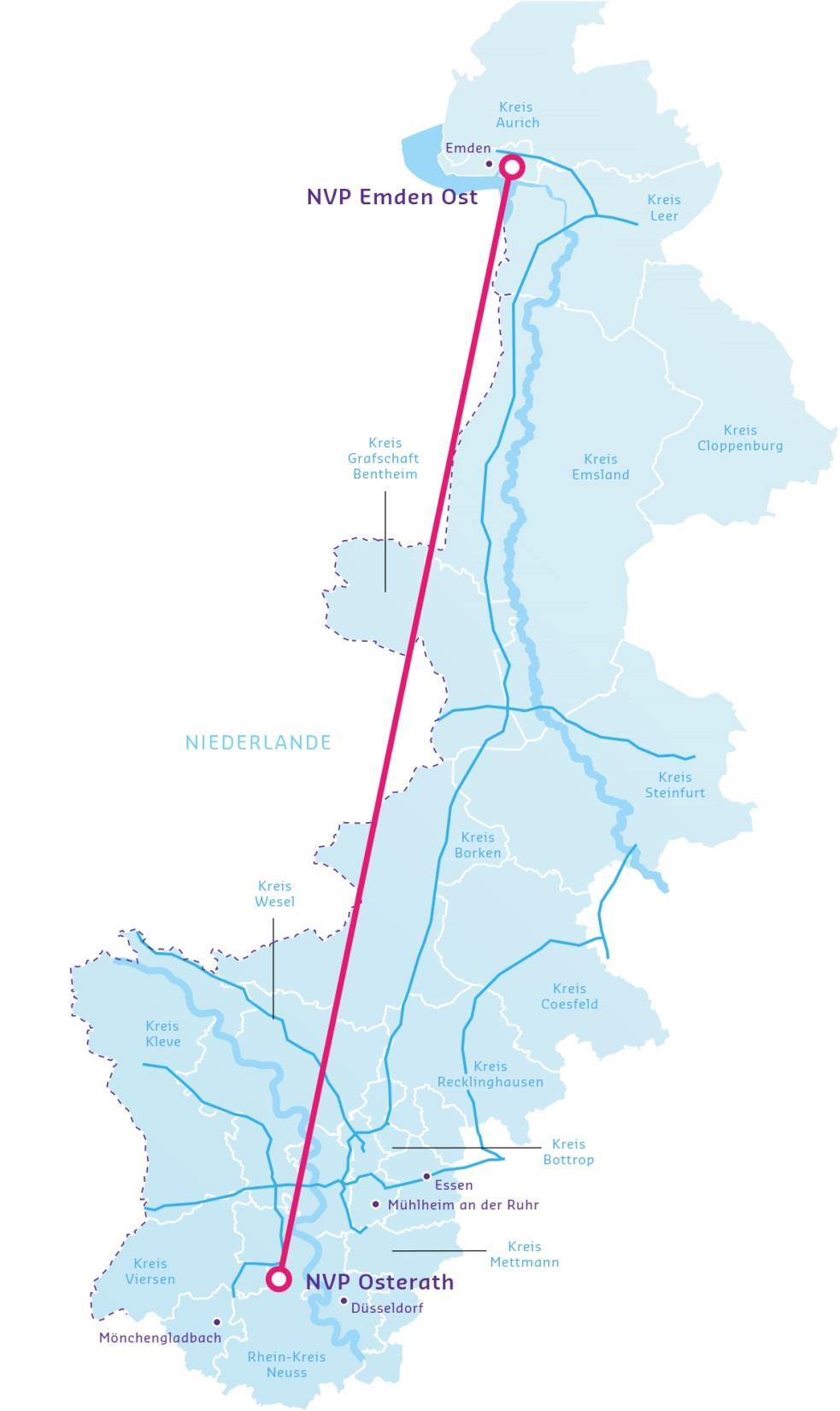 Eckpunkte des Gleichstromprojektes A-Nord Die neue Gleichstromverbindung A-Nord bringt Windstrom aus dem Norden Niedersachsens nach Nordrhein-Westfalen, hat eine Übertragungsleistung von