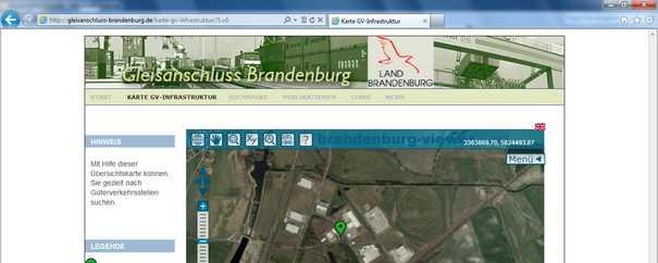GVS-Infosystem im Land Brandenburg www.gleisanschluss-brandenburg.