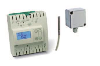 Digital control unit with display for radiant panel heating systems, complete with supply sensor. DIN Omega rail mounting. Power supply 230 V. - Power consumption: 3VA Protection class: IP20.