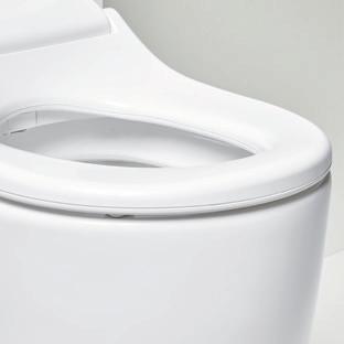 Nachdem der integrierte Sensor im Toilettensitz festgestellt hat, dass Sie sitzen, aktiviert sich die Geruchsabsaugung.