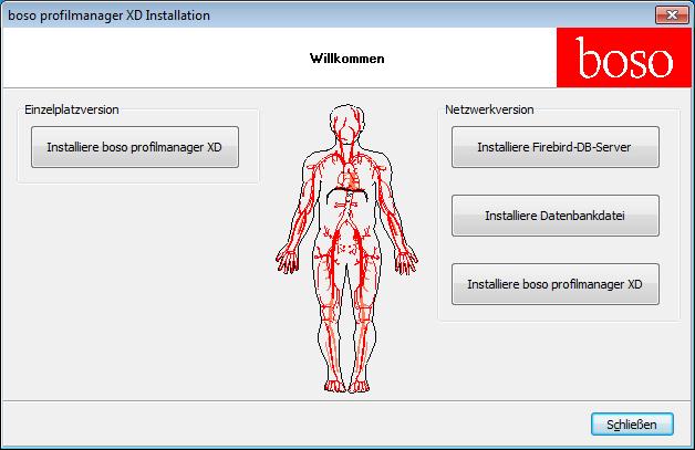 Die Installation der Software Zur Installation des boso-profilmanager XD starten Sie die Datei D:\ installer.