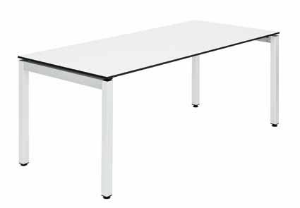eq Tisch Table eq Der eq Arbeits- und -Konferenztisch ist erhältlich in zwei Ausführungen: als Vierbeintisch oder mit T-Fuss. Die Höhe ist beim Vierbeintisch fix oder mit Raster einstellbar.