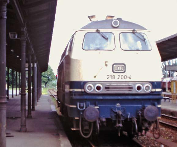 Güterverkehr Hans Hasebrink qe PY1 16281 Diesellokomotive. Vorbild: Mehrzwecklokomotive Baureihe 218 der Deutschen Bundesbahn (DB). Dieselhydraulische Lokomotive mit elektrischer Zugheizung.
