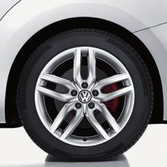 Volkswagen Original Leichtmetallfelge Helix Farbe: Sterling-Silber Felgengröße: 8 J x 18", ET 48, LK 112/5 Verwendbare Reifengröße 1 : z. B.
