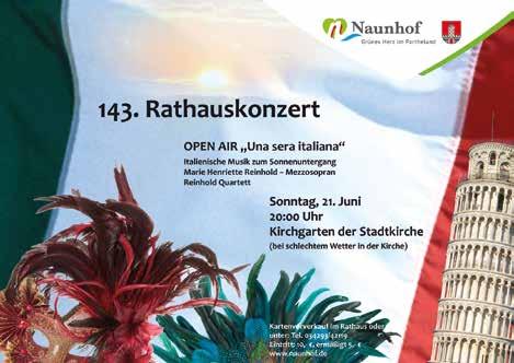 9 23. Mai 2015 Naunhofer Nachrichten VERANSTALTUNGSTIPPS Veranstaltungskalender vom 23. Mai bis 14. Juni bis 31.