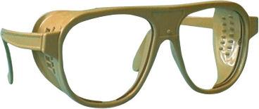 Schweißer-Schutzbrille Welder s Safety Goggles Schweißerbrille aus Nylon, umlegbare Streulicht-Seitenkörbe, verstellbare Bügellänge, große Sichtscheibe mit Schnittkante, Gläser splitterfrei DIN A5,