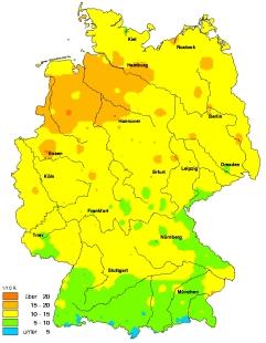 Der November war nur in Norddeutschland mild, sonst nach Süden zunehmend zu kalt und außer in Thüringen, Sachsen und Südbayern zu trocken. Teilweise hatte der Monat schon winterliches Gepräge.