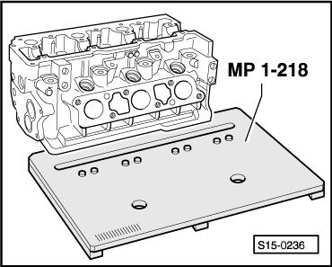 1 Ventilschaftabdichtung ersetzen Ausbauen Für Motor mit Motorkennbuchstaben CEEA Benötigte Spezialwerkzeuge, Prüf- und Messgeräte sowie Hilfsmittel Ventilhebel -MP1-211 (VW 541/1a,/5)-