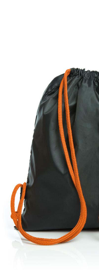 1813051 FLASH DRAWSTRING BAG Material: Polyester 210d Size (cm): W 33 x H 42 Packing (pcs): 100 black backpack with coloured cord straps Decoration area (cm,