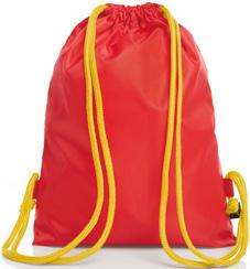 LIFESTYLE 49 apple green-green (727) grey-orange (725) red-yellow (724) navy-red (726) colour play 1813060 PAINT DRAWSTRING BAG Material: Polyester 210d