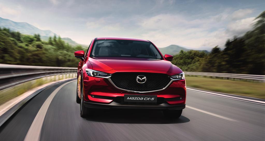 DRIVE TOGETHER Der neue Mazda CX-5 vereint elegantes Fahrzeugdesign, außergewöhnlichen Fahrspaß und hohe Sicherheit.