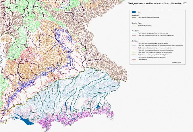 Gewässertypen Gewässertypen im Donauraum: