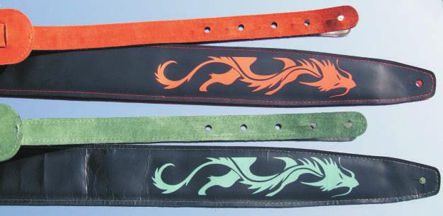 soft soft Cow leather belt with padding. Color-matched to the pressure Back made of suede.