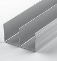 Teppich-Bodenschiene Parkett-Bodenschiene Einspurig Profilfarbe Silber Zweispurig