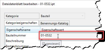 Ordner und Dateien Kategorie-Eigenschaften Schreibschutz Formatieren in CAD Dialogen, z.b. für Eigenschaften, die von Inventor automatisch ermittelt werden Formatieren von Vault Dialogen, z.