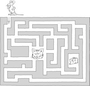 Verrücktes Labyrinth Stochastik 10 Minuten Wiederholung Bild eines Labyrinthes als Folie (siehe Vorlage Arbeitsblatt, AB 3, S.