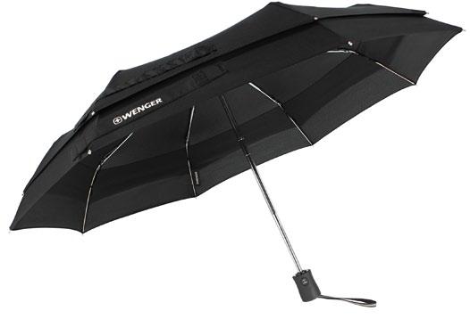 44 45 woodenstyle UmbrellaS flat telescopic umbrella / flacher taschenschirm - Material: Polyester Pongee, Alu - DuPont teflon coated / Teflon-Beschichtung von DuPont - Diameter 98 cm, 3 piece-shaft,