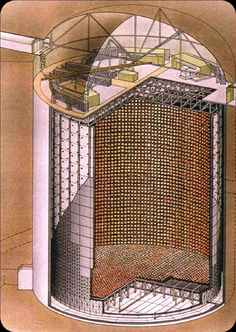 41.4 m Super-Kamiokande Experiment 50 kt Wasser-Cherenkov-Detektor: