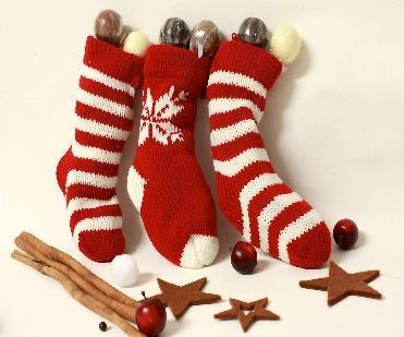 Vollmilchschokolade10cm, 1x Brotaufstrich Mandel- Nuss-Creme 200g, 869 Weihnachts-Socke klein gestrickte Weihnachtssocke, gefüllt