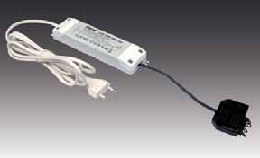 LED 350/16W dim LED 350/2x9W dim Dimmbarer Sicherheitstransformator für 1 W-Power LED Anschluss: 220 240 V / 50 60 Hz Leistung: 8 16 W konstant 350 ma / max.