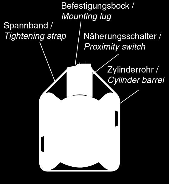 Connector cable : Plug connection for hose NS3 Magnetschalter - pneumatisch - NG mit Betätigungsanzeige Proximity
